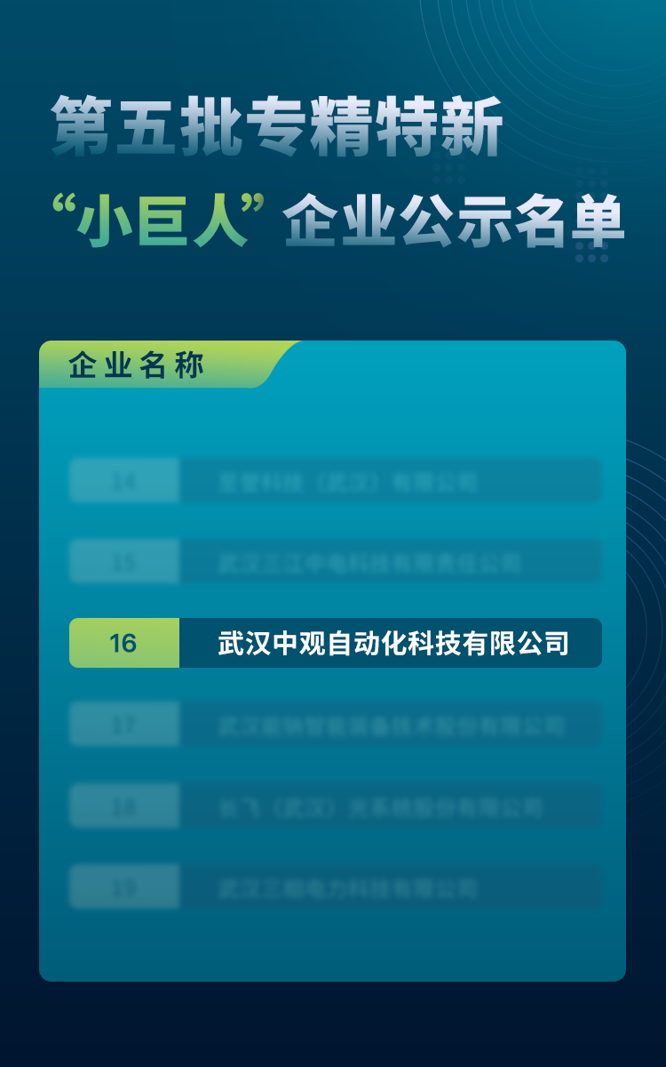 中观入选国家级专精特新“小巨人”企业 中观入选国家级专精特新“小巨人”企业
