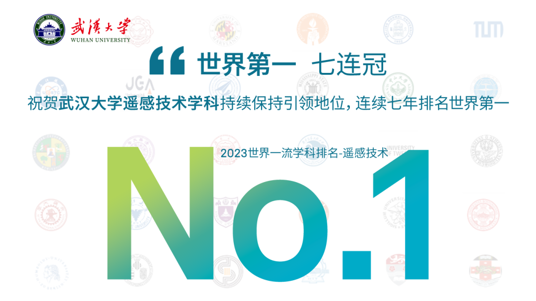 七连冠!武大遥感世界第一! 七连冠!武大遥感世界第一!